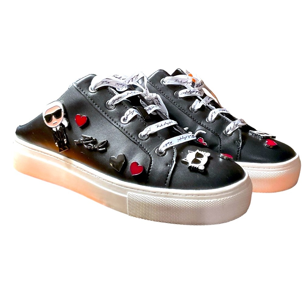 Karl Lagerfeld Paris Women’s Slip On Iconic Klp Pins Cambria Mule / Sneaker
